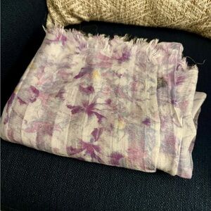 Elegant Purple Floral Scarf